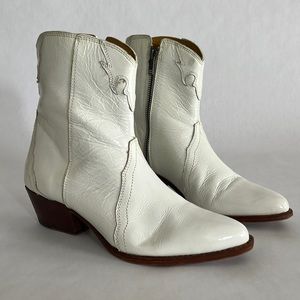 Free People white cowboy boots